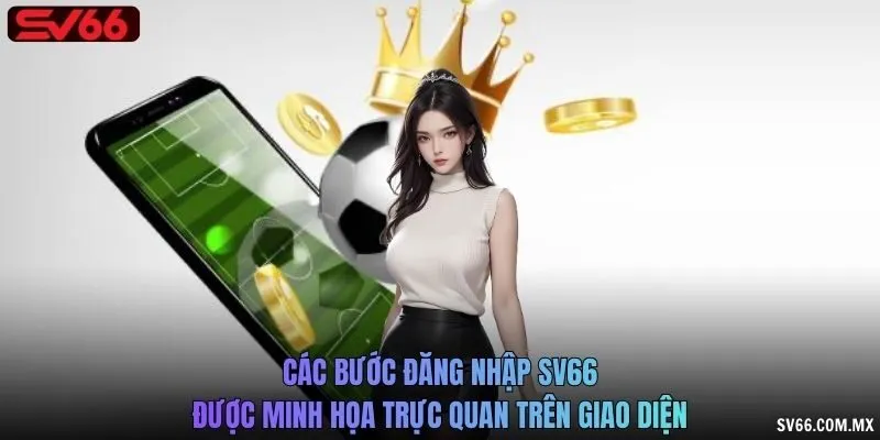 Các bước đăng nhập SV66 được minh họa trực quan trên giao diện