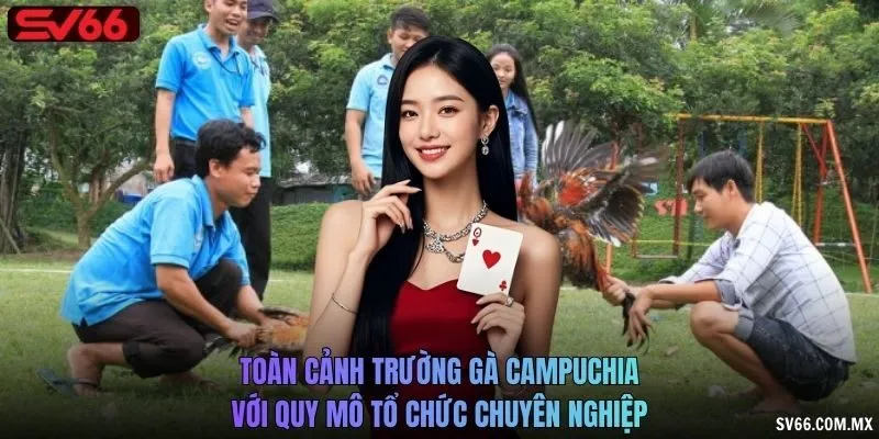 Toàn cảnh trường gà Campuchia với quy mô tổ chức chuyên nghiệp